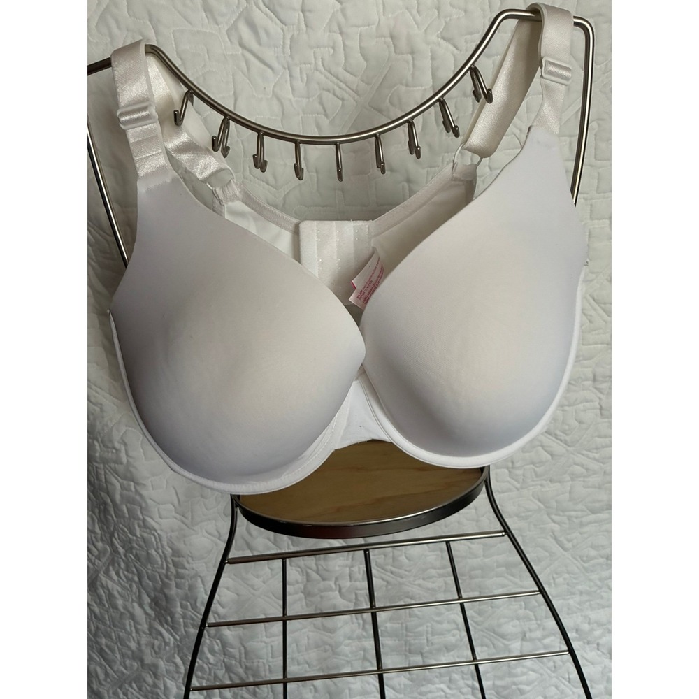 No Boundaries White Padded Underwire T-Shirt Bra 40D Adjustable Straps